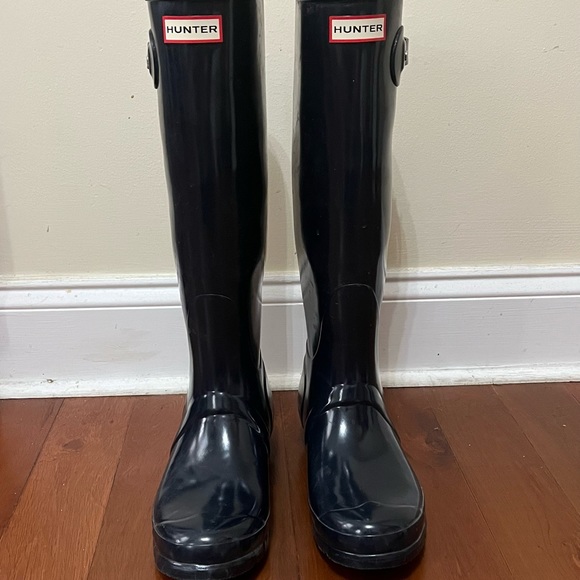 Navy Hunter boots - Picture 3 of 5